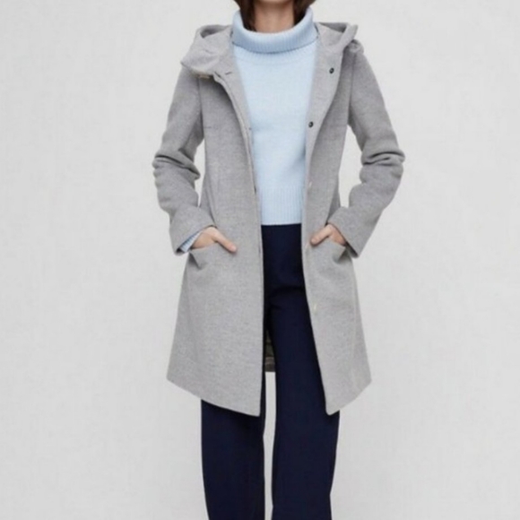 babaton grey wool coat